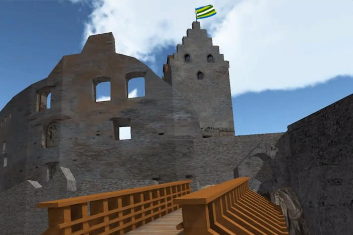 Topolcany castle in virtual reality